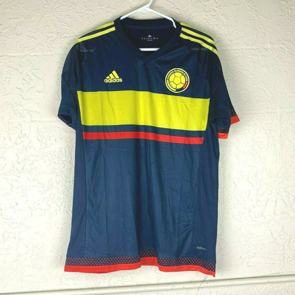 NEW! Adidas Jersey Top Men XL Blue Yellow